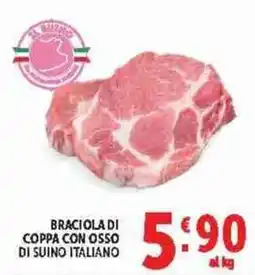 Deco Supermercati Braciola di coppa con osso di suino italiano offerta
