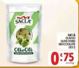 Deco Supermercati Saclà olive verdi snocciolate offerta