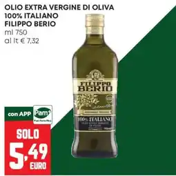 Pam Olio extra vergine di oliva Filippo Berio offerta
