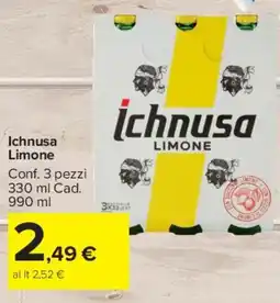 Carrefour Market Ichnusa Limone offerta