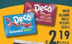 Deco Iperstore Decò Salamini dolci offerta