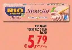 Deco Iperstore Rio mare tonno filo d'olio offerta