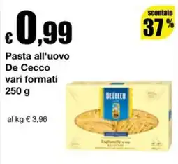 Sì con te Supermercati Pasta all'uovo De Cecco offerta