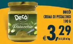Deco Iperstore Decò crema spalmabile al pistacchio offerta