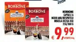 Deco Iperstore Borbone capsule a modo mio/Nespresso offerta