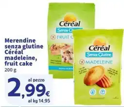 Sigma Superstore Merendine senza glutine Céréal madeleine, fruit cake offerta
