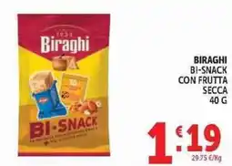 Deco Superstore Biraghi Bi-Snack con frutta secca offerta