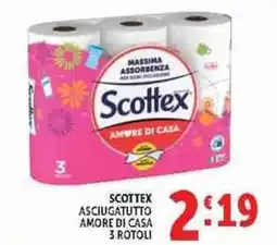 Deco Supermercati Scottex asciugatutto amore di casa offerta