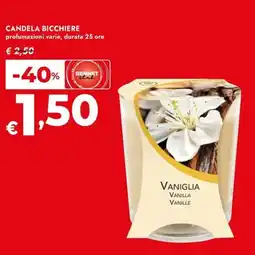 Bennet Candela bicchiere Vaniglia offerta