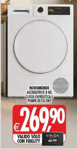 Deco Iperstore Nordmende asciugatrice 8 kg offerta