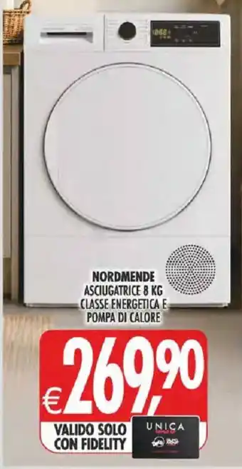 Nordmende asciugatrice 8 kg