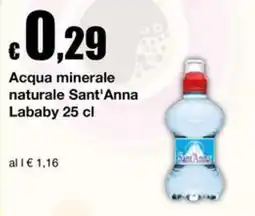 Sì con te Supermercati Acqua minerale naturale Sant'Anna Lababy offerta