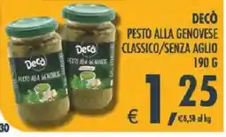Deco Iperstore Decò pesto alla genovese classico offerta