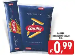 Deco Iperstore Barilla pasta formati classici offerta
