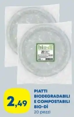 Panorama TiBi Piatti biodegradabili e compostabili Bio-dì offerta