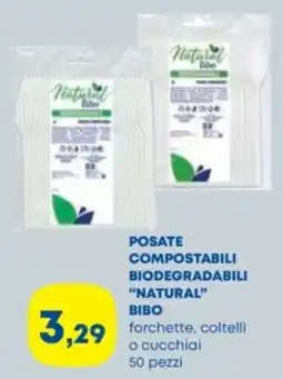 Panorama TiBi Posate compostabili biodegradabili "Natural" Bibo offerta