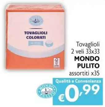 Tovaglioli colorati Mondo Pulito