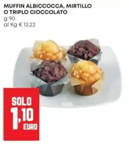 Panorama Muffin albicocca, mirtillo o triplo cioccolato offerta