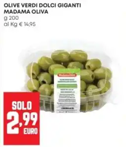 Panorama Olive verdi dolci giganti Madama Oliva offerta