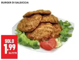 Panorama Burger di salsiccia offerta