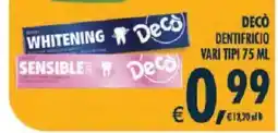 Deco Iperstore Decò Dentifricio offerta