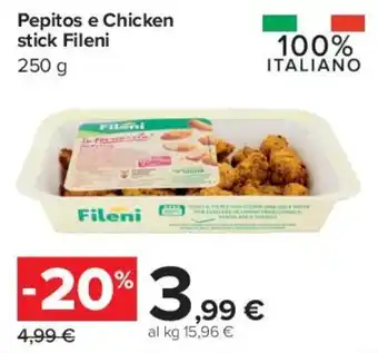 Pepitos e Chicken stick Fileni