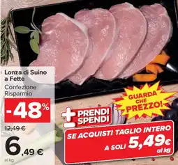Carrefour Market Lonza di Suino a Fette offerta