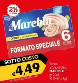 Maxi Supermercati Tonno all'olio d'oliva Mareblu offerta