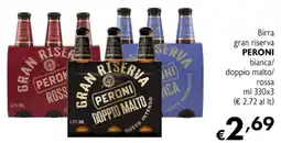 Maxi Supermercati Peroni Birra gran riserva bianca/ doppio malto/ rossa offerta