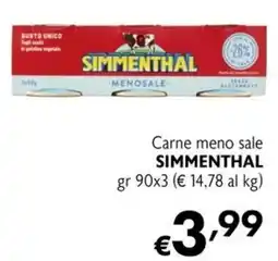 Maxi Supermercati Carne meno sale Simmenthal offerta
