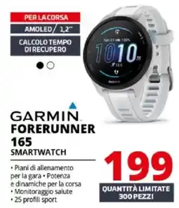 Comet Garmin Forerunner 165 Smartwatch offerta
