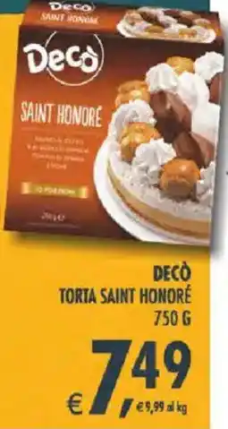 Deco Iperstore Decò torta Saint Honoré offerta