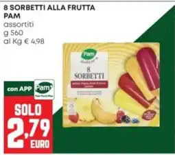 Panorama Sorbetti alla frutta Pam offerta