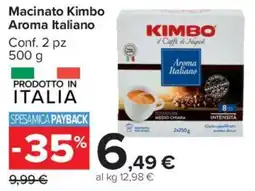 Carrefour Market Macinato Kimbo Aroma Italiano offerta