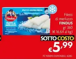 Maxi Supermercati Filetti di merluzzo Findus offerta