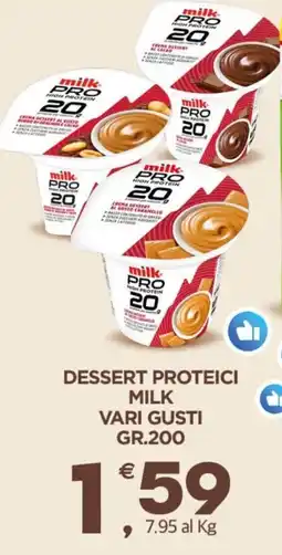 Eurospar Dessert proteici milk offerta