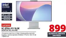 Comet Lenovo IC 27ILL11 1LIX Desktop All-in-One offerta
