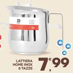 Eurospar Lattiera Home Inox 6 Tazze offerta