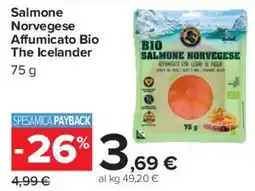 Carrefour Market Salmone Norvegese Affumicato Bio The Icelander offerta