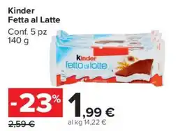 Carrefour Market Kinder fetta al latte offerta