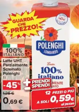 Carrefour Market Latte UHT Parzialmente Scremato Polenghi offerta