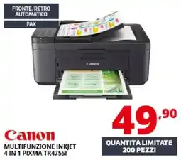 Comet Canon Multifunzione Inkjet 4 in 1 Pixma TR4755I offerta
