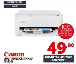 Comet Canon Multifunzione Pixma TS4150I offerta