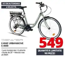 Comet Denver E-Bike Urbanmove E-4000 offerta