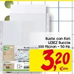 Conté Supermercati Buste con fori LEBEZ Buccla offerta