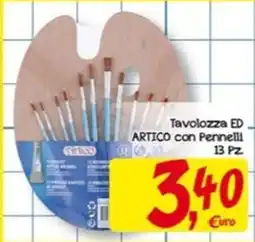 Conté Supermercati Tavolozza ED ARTICO con Pennelli offerta