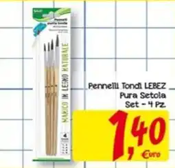 Conté Supermercati Pennelli Tondi LEBEZ Pura Setola offerta