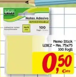 Conté Supermercati Notes Adesivo LEBEZ offerta