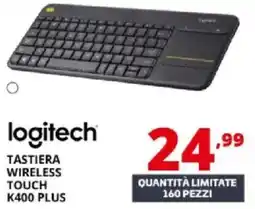 Comet Logitech tastiera wireless touch k400 plus offerta