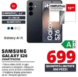 Comet Samsung Galaxy S26 Smartphone offerta